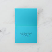 Blauw, Wit en Zwart Damask Dank u Nota Kaart (Binnen)