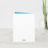 Blauw, Wit en Zwart Damast Bedankkaartje Bedankkaart (Achterkant)