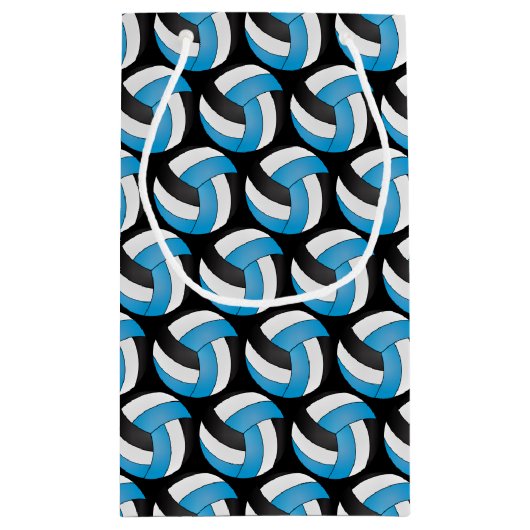 Blauw, wit en zwart 🏐 Volleybal - Personaliseer Klein Cadeauzakje (Achterkant)