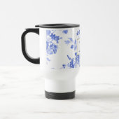 Blauw Wit Flower China initiaal Aanpasbare kant Reisbeker (Links)