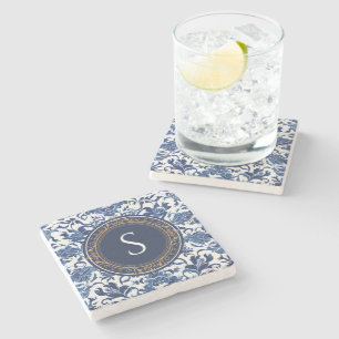 Blauw-wit Franse Toile Chinoiserie Stenen Onderzetter