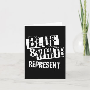 Blauw-wit Game Day Group Shirt voor de middelbare Kaart
