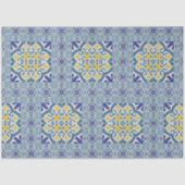 Blauw Wit-gele ontkoppeling Tissuepapier (Voorkant)