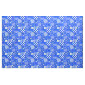 Blauw Wit Gemengde Patchwork Ontwerp Stof (Yard (91,4 cm))