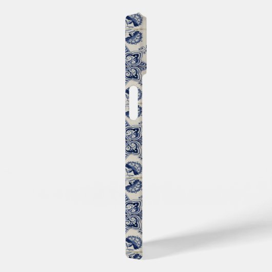 blauw wit geometrisch ventilatorpatroon Case-Mate iPhone case (Achterkant / Rechts)