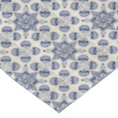 blauw wit geometrisch ventilatorpatroon tafelkleed (Gekanteld)