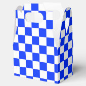 Blauw-wit-geruit controlepatroon bedankdoosjes (Geopend)