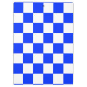 Blauw-wit-geruit controlepatroon klembord (Achterkant)