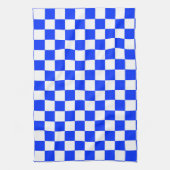 Blauw-wit-geruit controlepatroon theedoek (Verticaal)