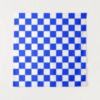 Blauw-wit-geruit controlepatroon