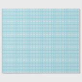 Blauw Wit geruit geruite geruite patroon Cadeaupapier (Vlak)