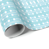 Blauw Wit geruit geruite geruite patroon Cadeaupapier (Rol Hoek)