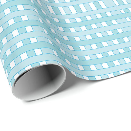 Blauw Wit geruit geruite geruite patroon Cadeaupapier (Rol Hoek)
