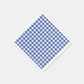 Blauw & Wit Geruit Gingham Squares OZ Party Servet (Hoek)