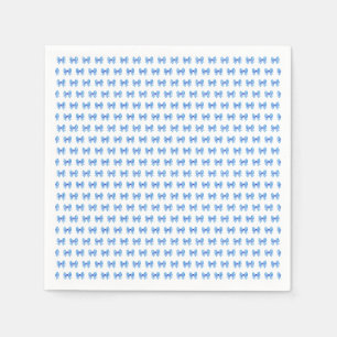 Blauw-wit geruit lintpatroon servet