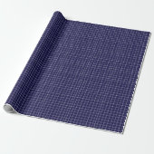Blauw wit geruit rasterpatroon cadeaupapier (Uitgerold)