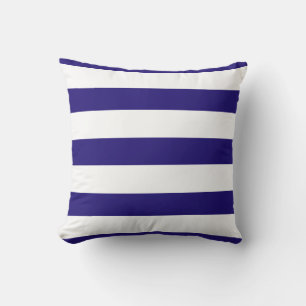Blauw Wit Gestreept Kussen