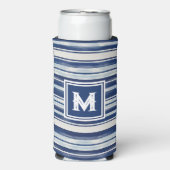 Blauw-wit gestreept monogram (Seltzer Voorkant)