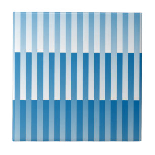 Blauw Wit Gestreept Patroon Tegeltje