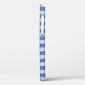 Blauw-wit gevoerde eetkleren. Case-Mate iPhone case (Achterkant / Links)
