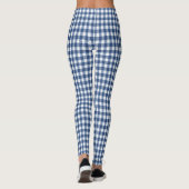 Blauw-wit Gingham Check Leggings (Achterkant)