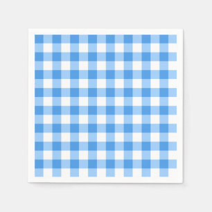 Blauw-wit Gingham controlepatroon Servet