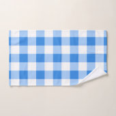 Blauw & Wit Gingham geruite geruite patroon Bad Handdoek (Handdoek)