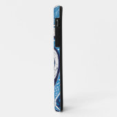 Blauw wit golfpatroon 05 Case-Mate iPhone case (Achterkant/links)
