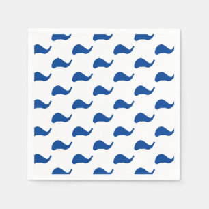 Blauw wit golven partijpapier servet