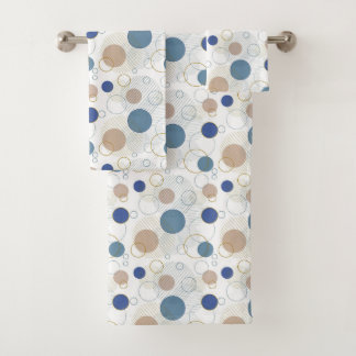 Blauw wit gouden strand badkamer kust bad handdoek