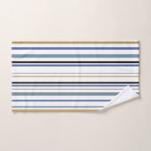 Blauw wit gouden strand badkamer kust bad handdoek (Handdoek)