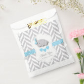 Blauw, wit grijs Baby shower Bedankzakje (Gezegeld)