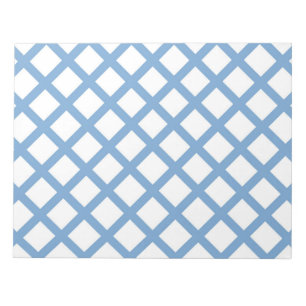 Blauw Wit Harlequin Diamond Stripe Patroon Notitieblok