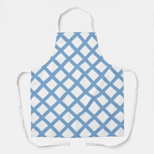 Blauw Wit Harlequin Diamond Stripe Patroon Schort