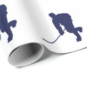 BLAUW-WIT HOCKEY CADEAUPAPIER (Rol Hoek)