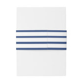 Blauw & Wit Italiaanse kust stijl bruiloft Uitnodigingen Wikkel (Achterkant Voorbeeld)