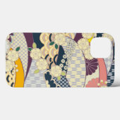  Blauw Wit Japans Kimono Sakura Floral Case-Mate iPhone Case (Achterkant (horizontaal))
