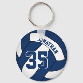 blauw wit jersey volleybal sleutelhanger (Achterkant)