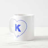 Blauw-wit K-hart Mok (Voorkant links)