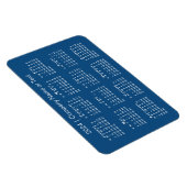 Blauw-wit kalender 2024 met aangepaste tekst magneet (Rechterzijde)