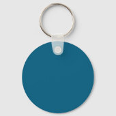 Blauw & Wit Kalligrafie Elegant Chic Modern Sleutelhanger (Achterkant)