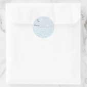 Blauw Wit Kerst Sneeuwvlok Gift Labels (Tas)