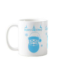 Blauw-wit Kerst Vrolijk Kerstfeest