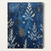 Blauw Wit Kerstboom Vakantie Planner (Achterkant)