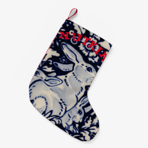 Blauw & Wit Konijnenkonijnenkonijn Pet Gift Baby K Kleine Kerstsok