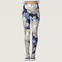 Blauw-wit leggings