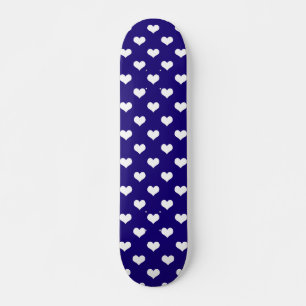 Blauw Wit Liefde Hart Patroon Ontwerp Skateboard