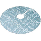 Blauw Wit Liefde Vrede Kerstboom Rok (Gekanteld)