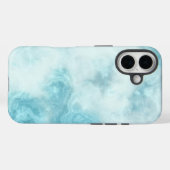Blauw wit marmer effect (alle telefoons) Case-Mate iPhone case (Achterkant (horizontaal))