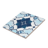 Blauw-wit Marokkaans Patroon Tegeltje (Zijkant)